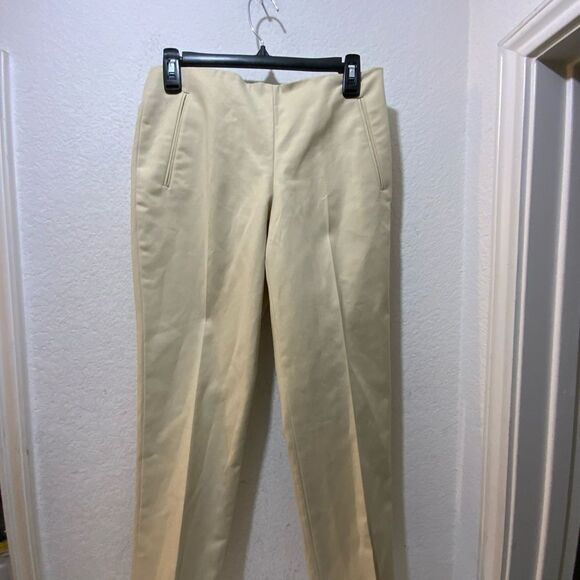 The Row Off White Beige Pants side zip Size 4 $890 - Picture 2 of 6